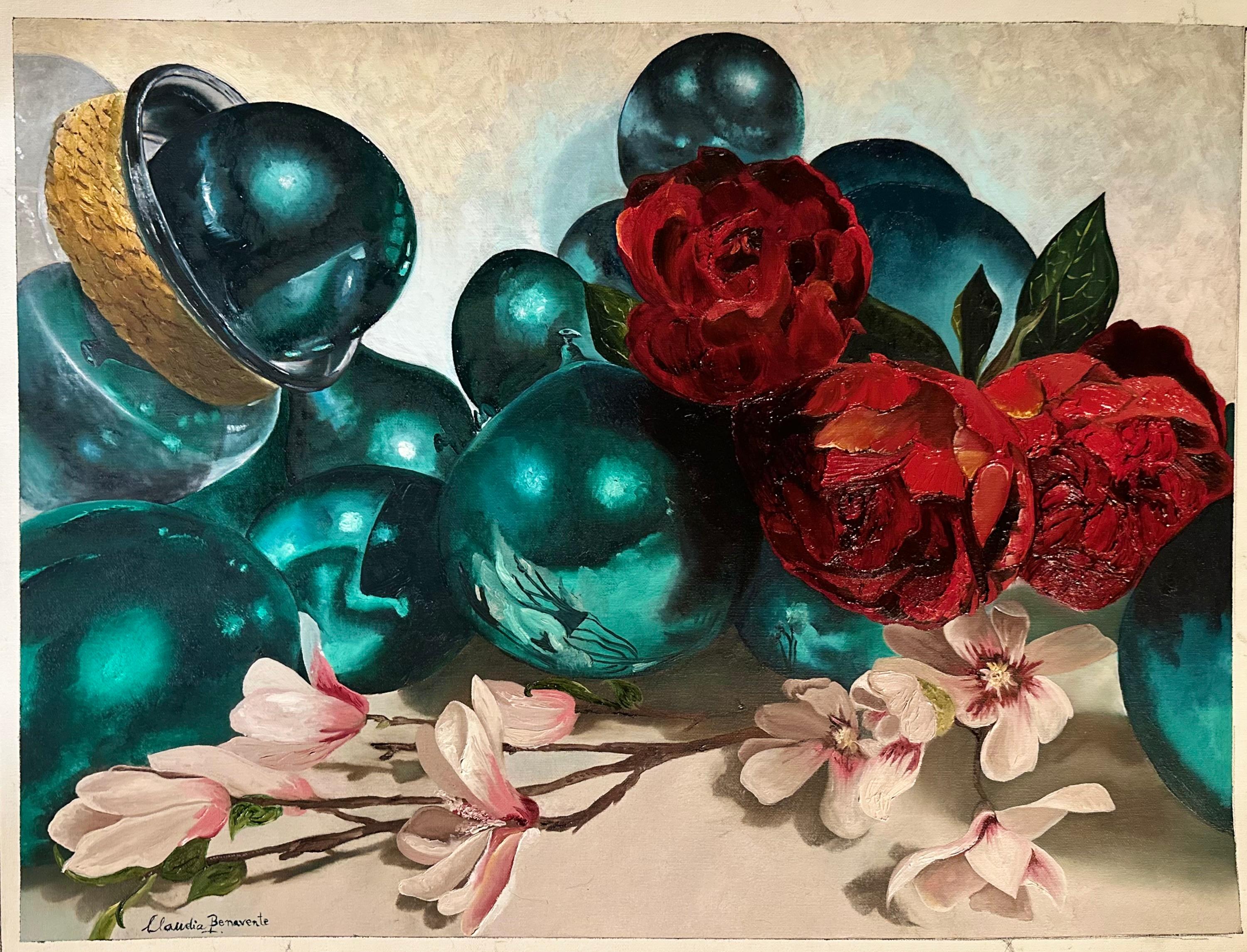 Claudia Benavente Figurative Painting – Blow My Mind