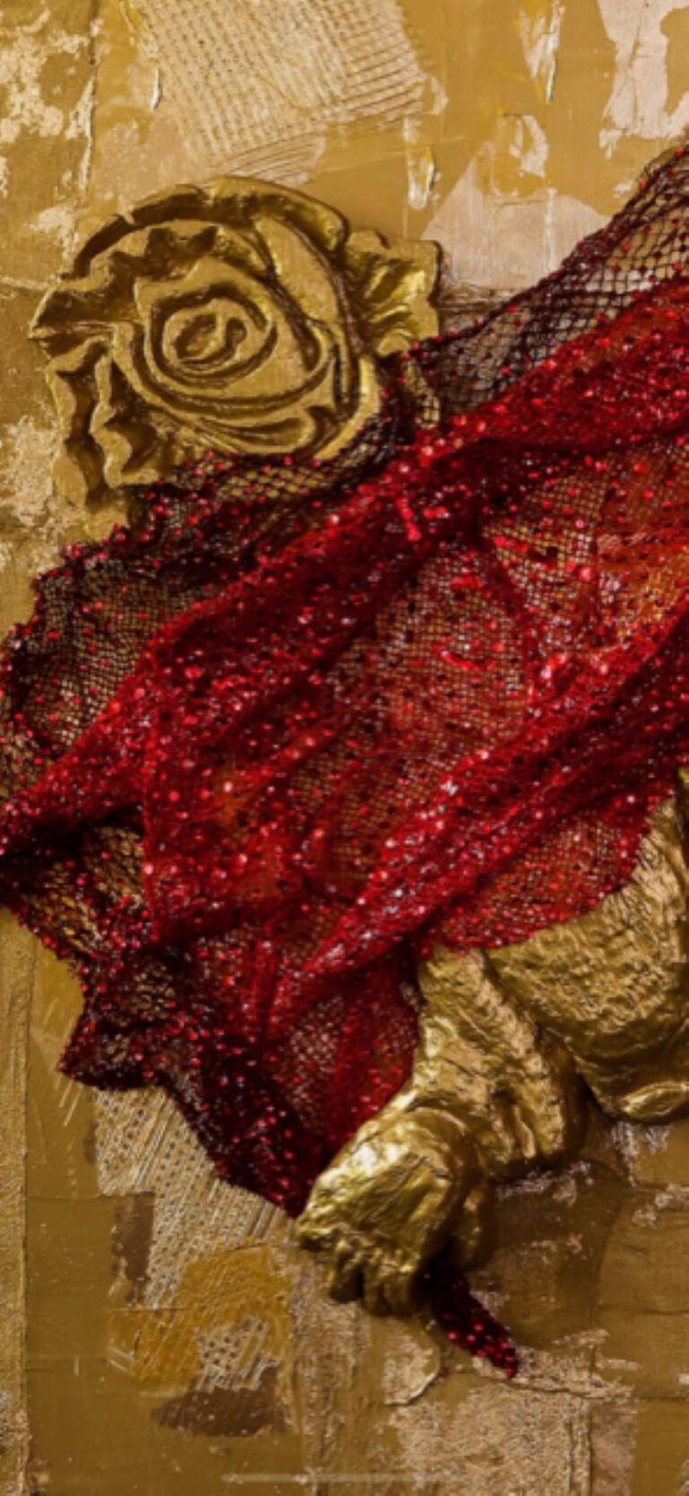 Sexy in rosso - Painting di Claudia Benavente