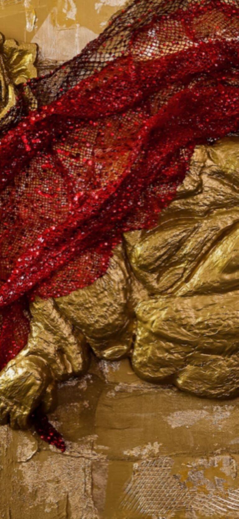Sexy in rosso - Painting Astratto di Claudia Benavente