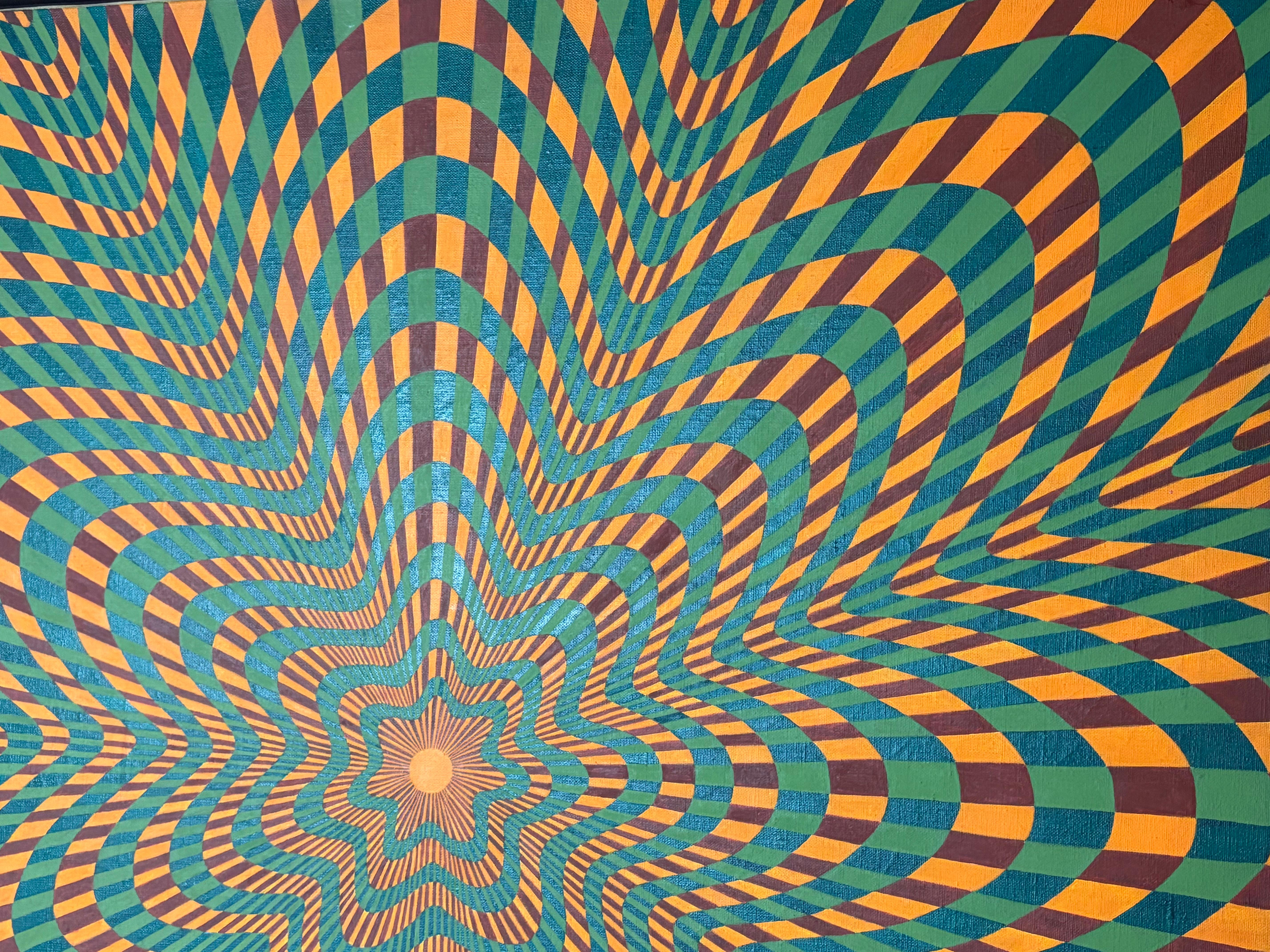 Claudia Carrel Original Ölgemälde auf Leinwand. In gutem Zustand einige Verschleiß an den Rahmen. Maße 40x40