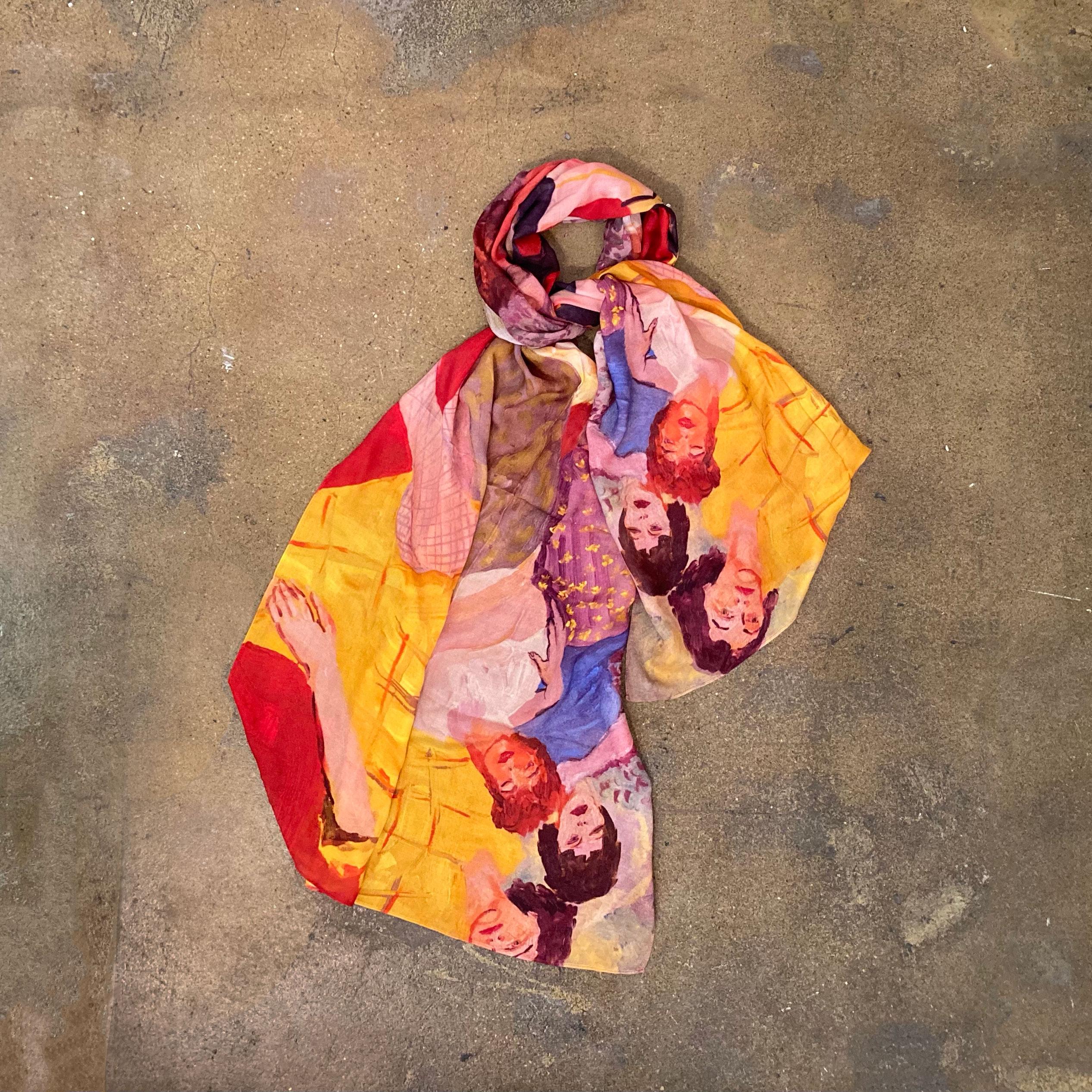 Brassaï Apris Kiki and her Friends : Cashmere/Modal blend Scarf - Art by Claudia Doring-Baez