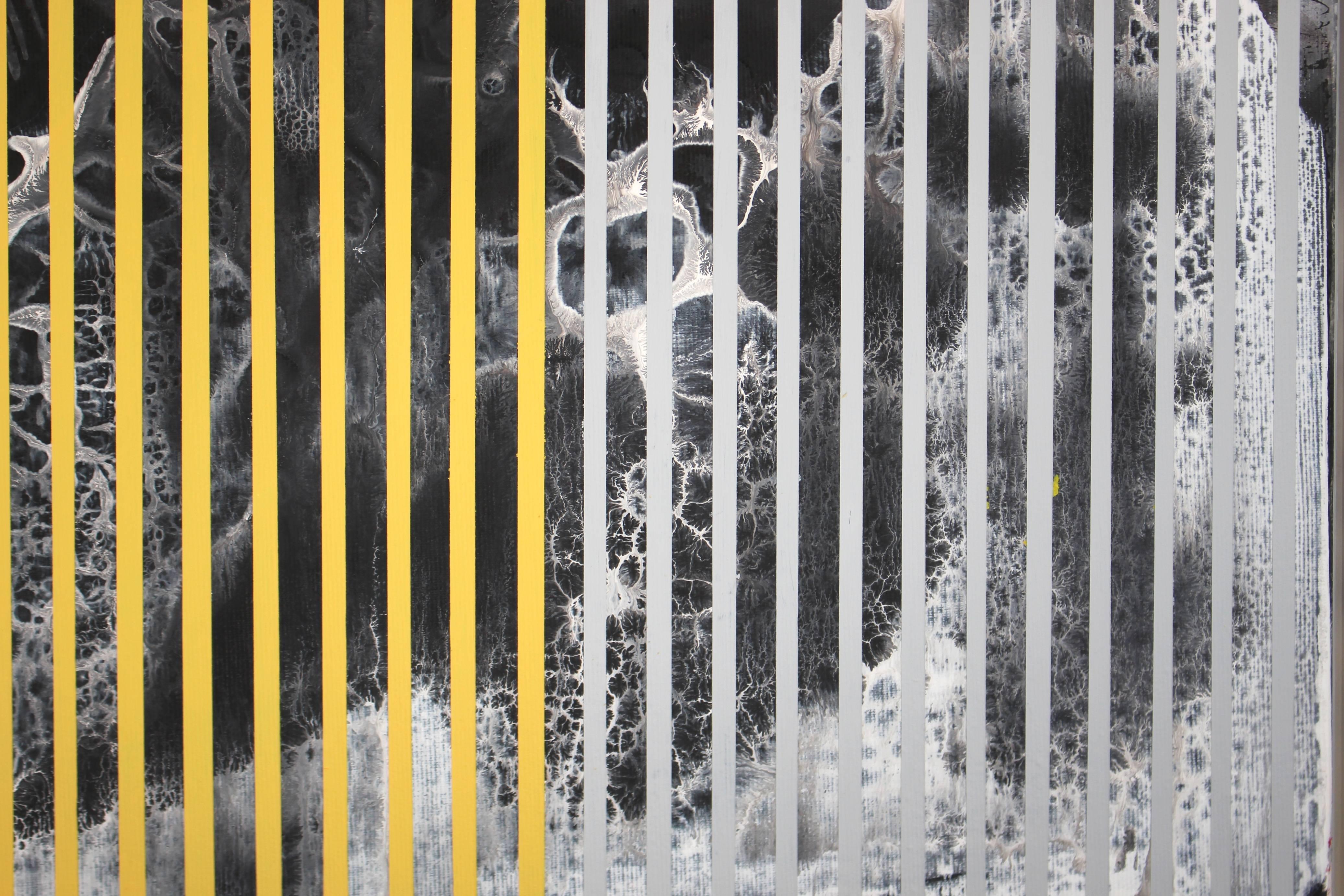 Peinture abstraite « Digital Reflection I » (réflection numérique) de Claudia Fauth en vente 2