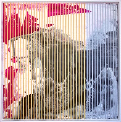 Peinture abstraite « Digital Reflection I » (réflection numérique) de Claudia Fauth