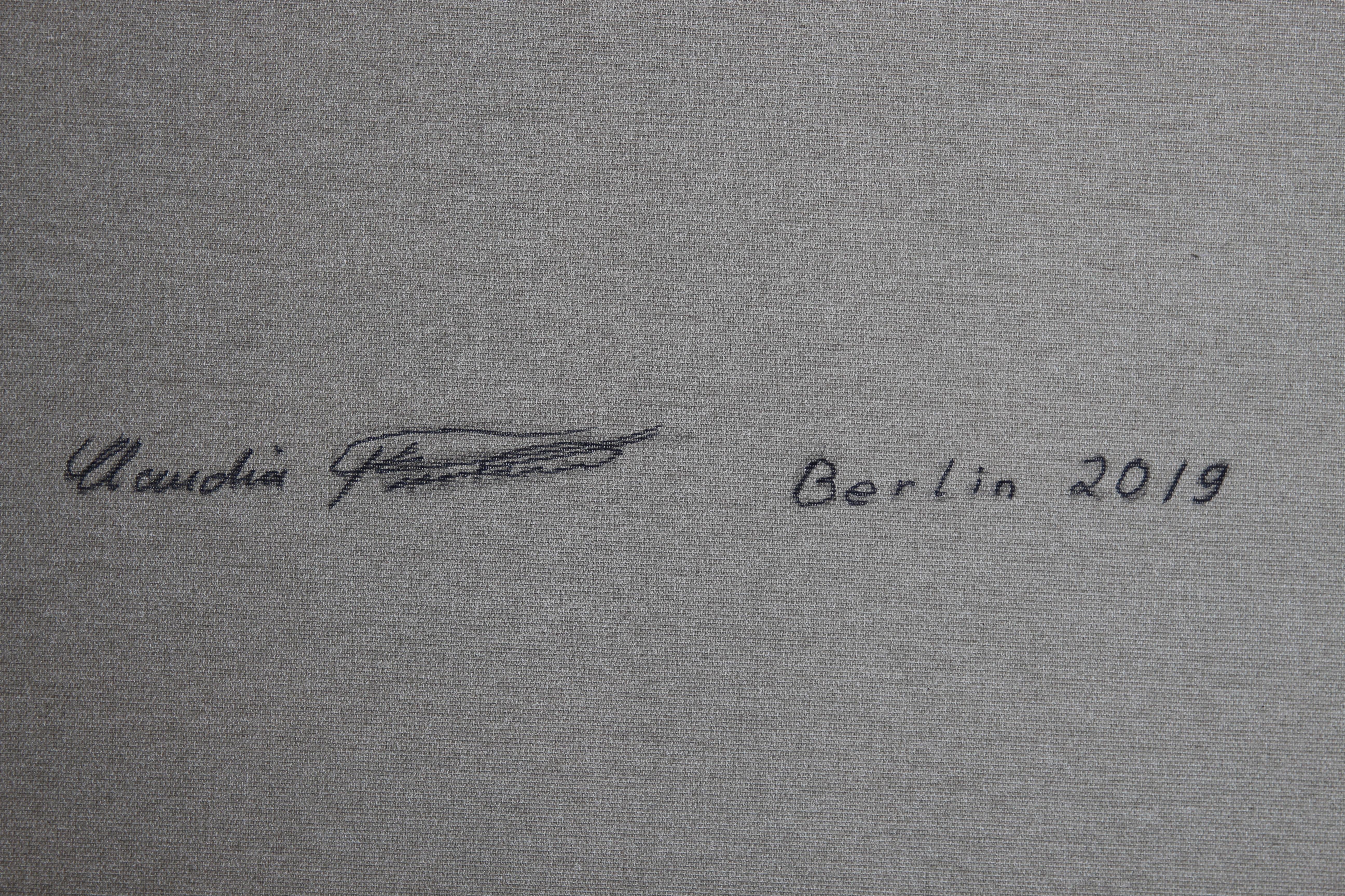 Acrylic Painting Geometric Composition, 2019 by Claudia Fauth For Sale 2