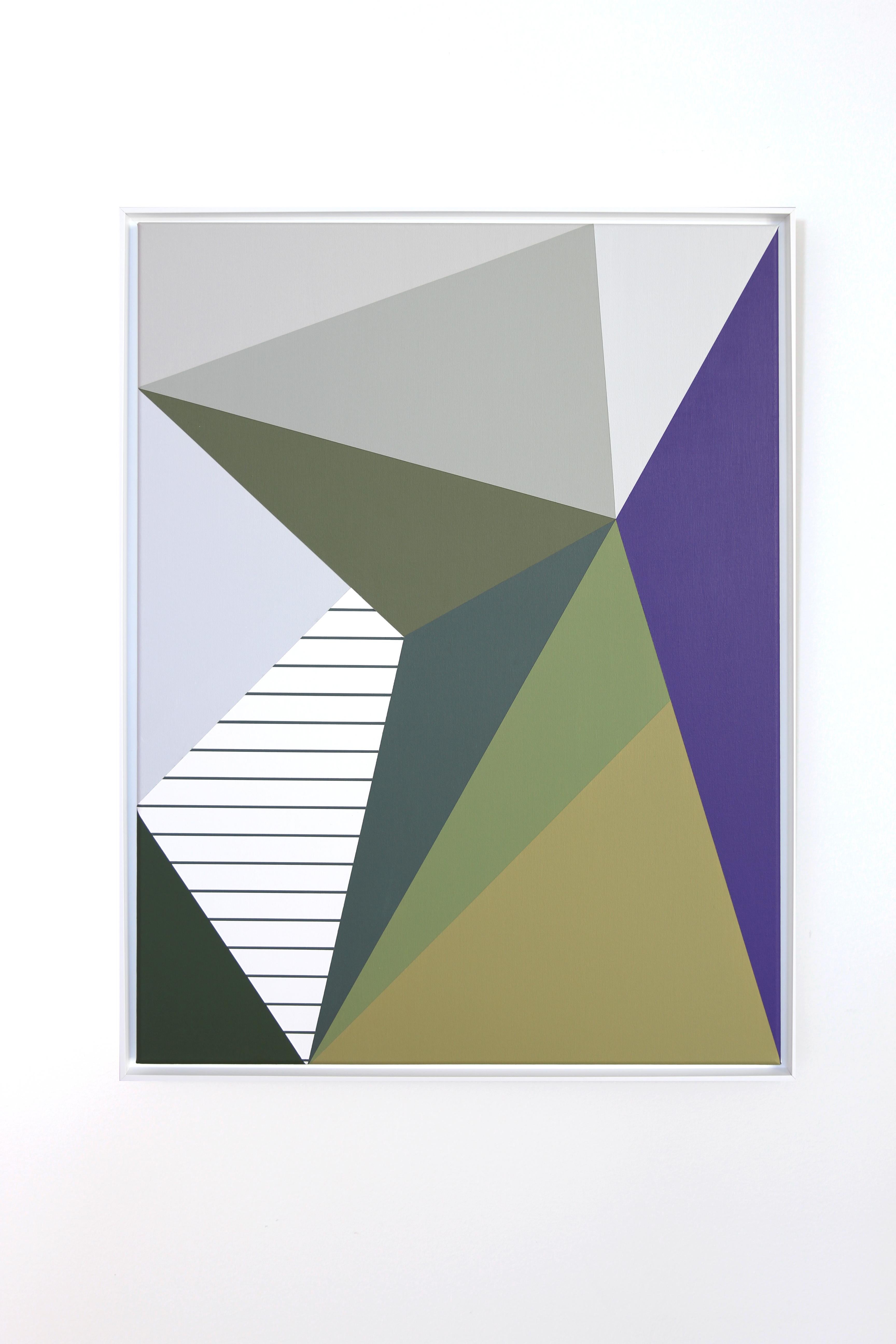 Claudia Fauth Acrylic Painting On Canvas Geometric Composition