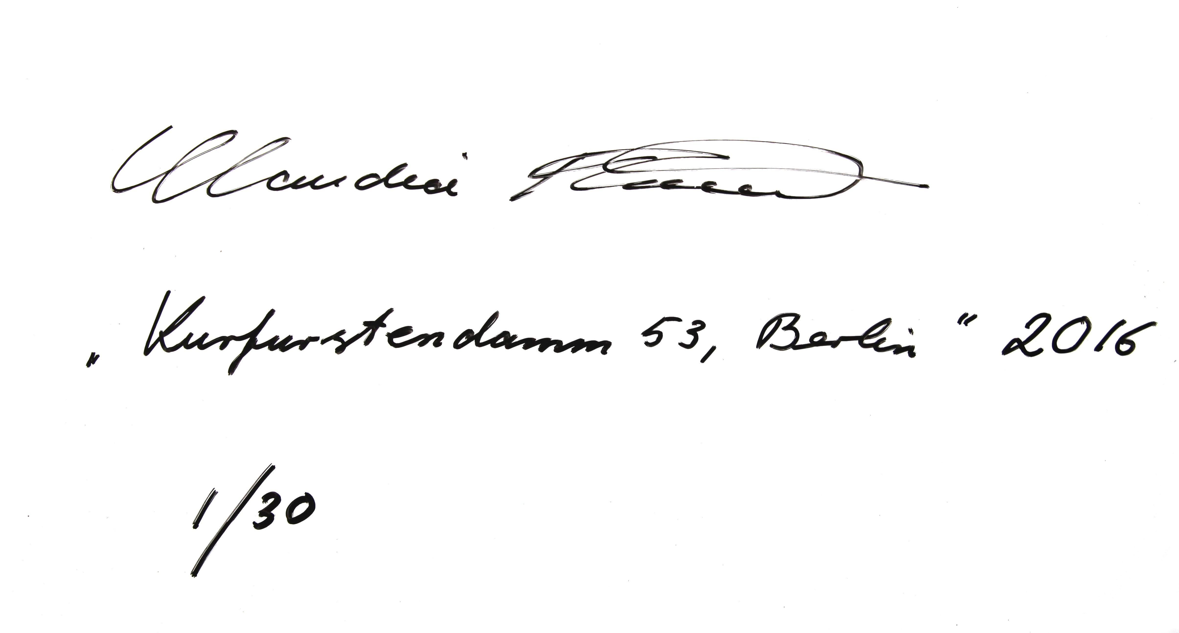 Claudia Fauth Impresión aleatoria, Kurfürstendamm 53, Berlín Fotografía 2016 en venta 4