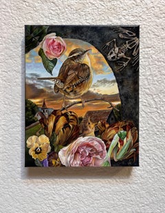 "Una melodia struggente" - Pittura di animali stravaganti, olio su pannello