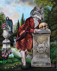 "Lust for Life" Oil Painting by Claudia Griesbach-Martucci, Whimsical Fox