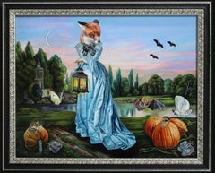 "Madame X" Oil Painting by Claudia Griesbach-Martucci, Whimsical Fox