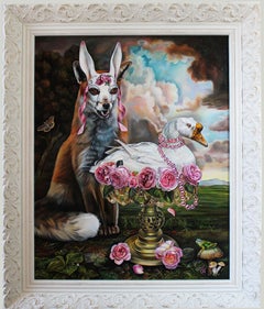 "The Uninvited Entertainer" Oil Painting