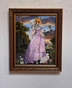 "La fanciulla sconosciuta" - Quadro di animali stravaganti, olio su tavola