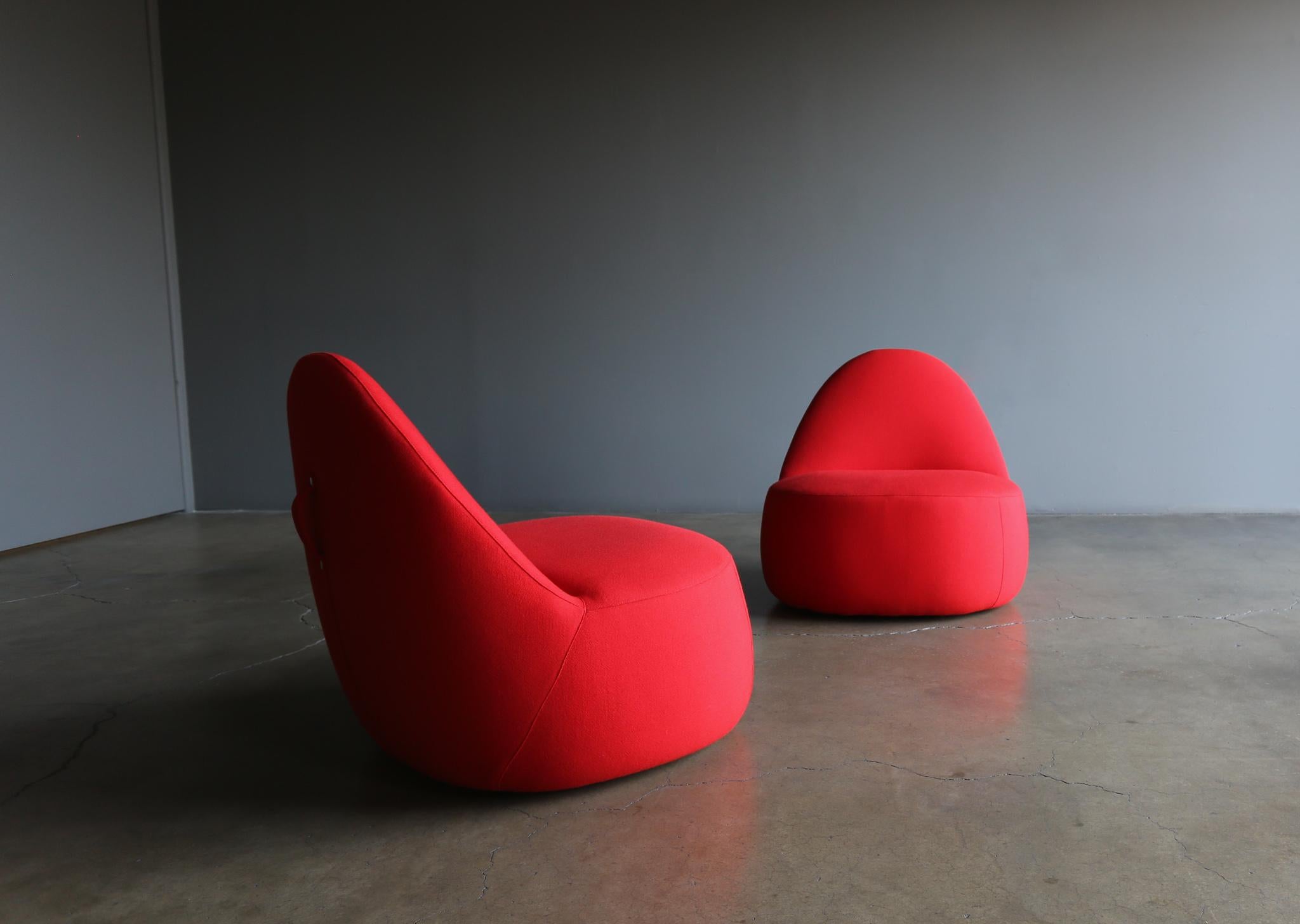 Claudia + Harry Washington Mitt Lounge Chairs for Bernhardt, circa 2015 2