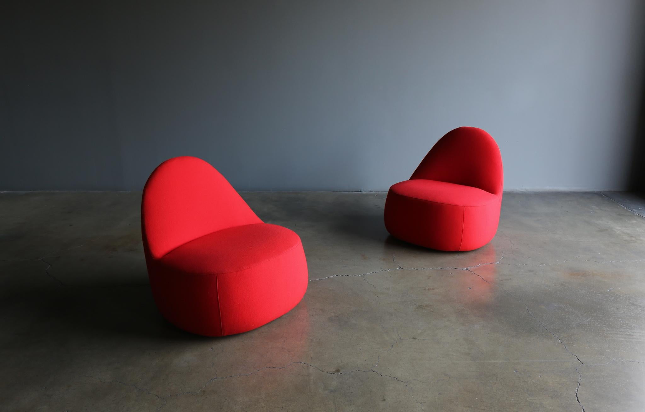 Contemporary Claudia + Harry Washington Mitt Lounge Chairs for Bernhardt, circa 2015