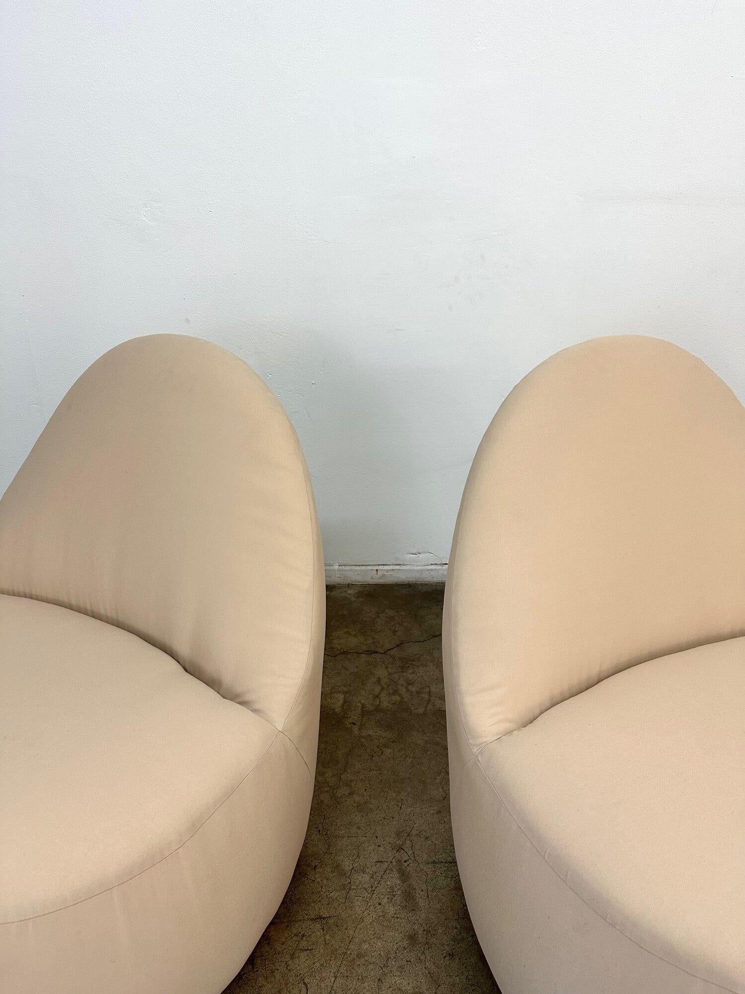 Fabric Claudia & Harry Washington Mitt Lounge Chairs for Bernhardt