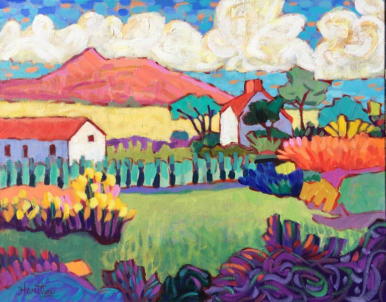 Claudia Hartley Landscape Painting - "French Farm"