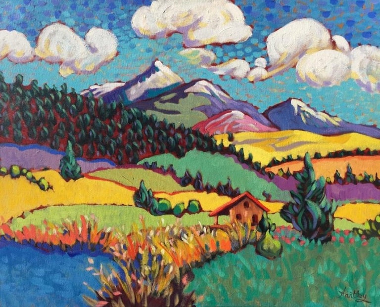 Claudia Hartley - "Colorado Valley" (Near Pagosa Springs ... Art for gift original art for sale by maui artist ocean underwater swim lady.