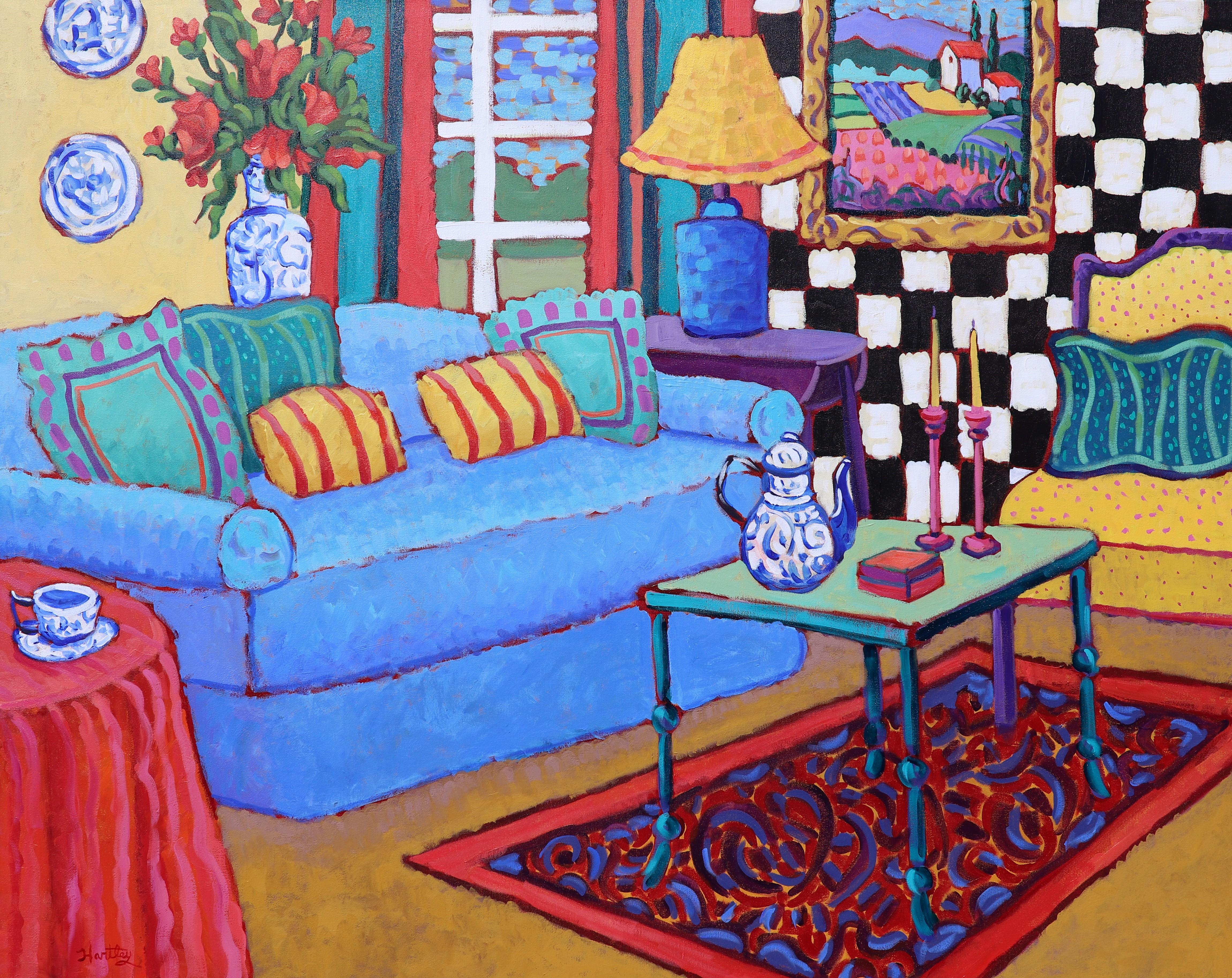 Claudia Hartley Landscape Painting - "Cozy Cottage"