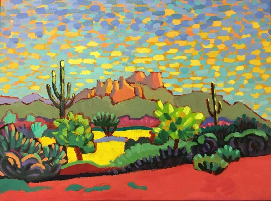 "Simply Desert" - Painting by Claudia Hartley