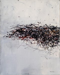 Dammit - Acryl abstrakte Malerei, Minimalist, 30x24 Zoll
