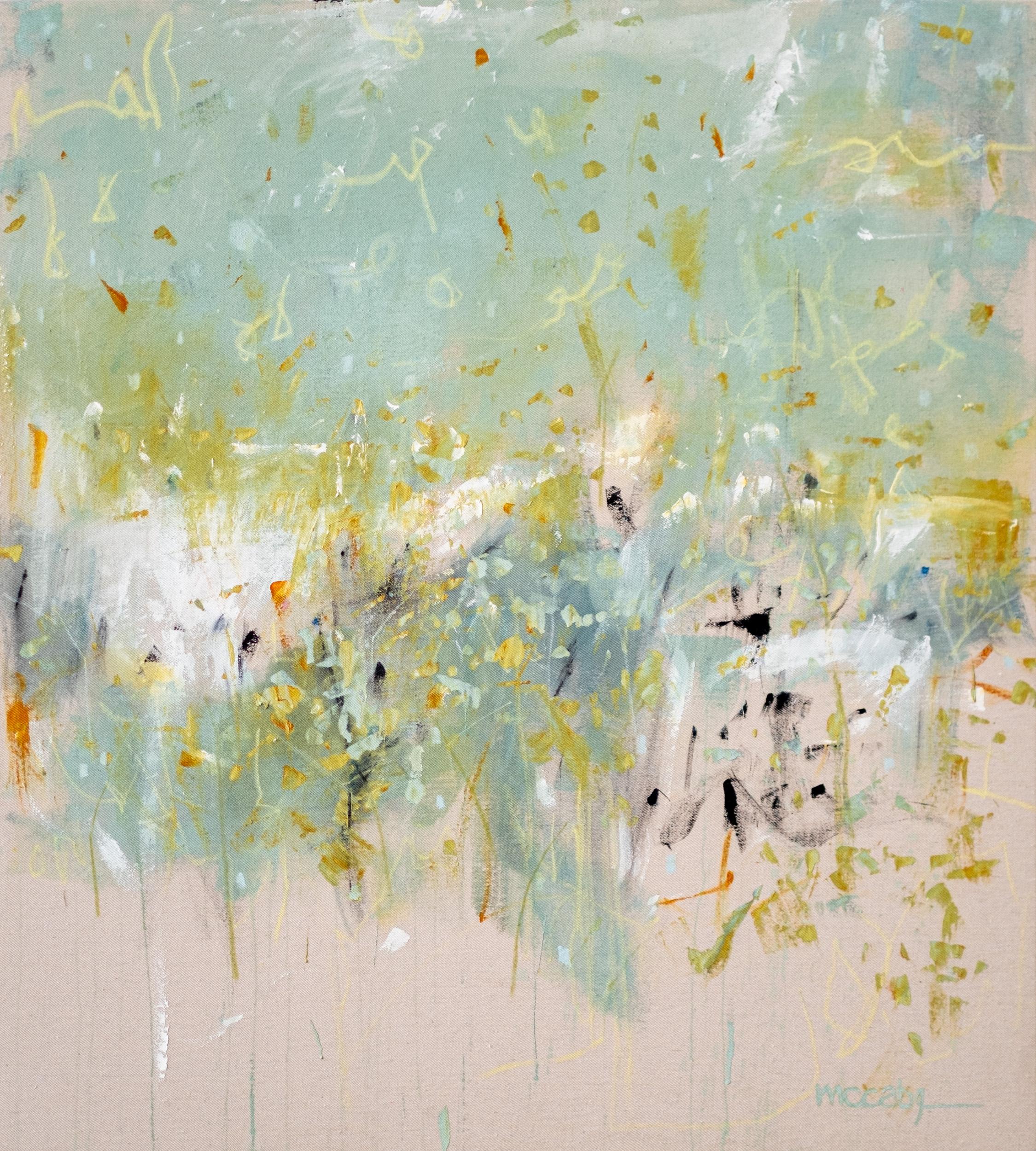 Equinoxe - Peinture acrylique abstraite, inspirée de la Nature, 40x36 pouces