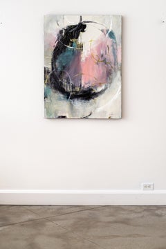 Das große Oh! - Zeitgenössische abstrakte Acrylmalerei, 48x40 Zoll