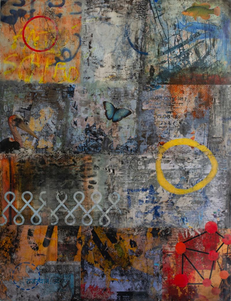 Yellow Ellipse - Mixed Media Art by Claudia Marseille
