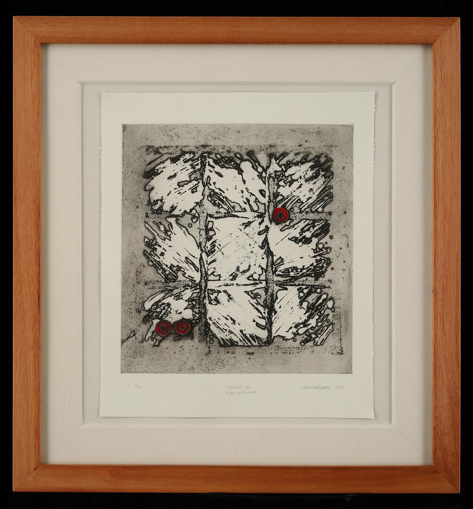 Cosmos 80 orden y desorden (Cosmos 80 Ordine e Disordine) - Mixed Media Art Astratto di Claudia Martínez Lanz