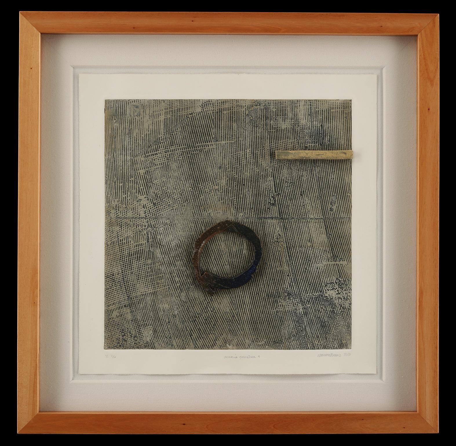 Armonía geométrica 4 (Armonia geometrica 4) - Mixed Media Art Contemporaneo di Claudia Martínez Lanz