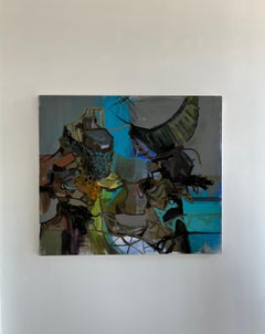 Large, Colorful, abstract, Acrylic on canvas, Painting