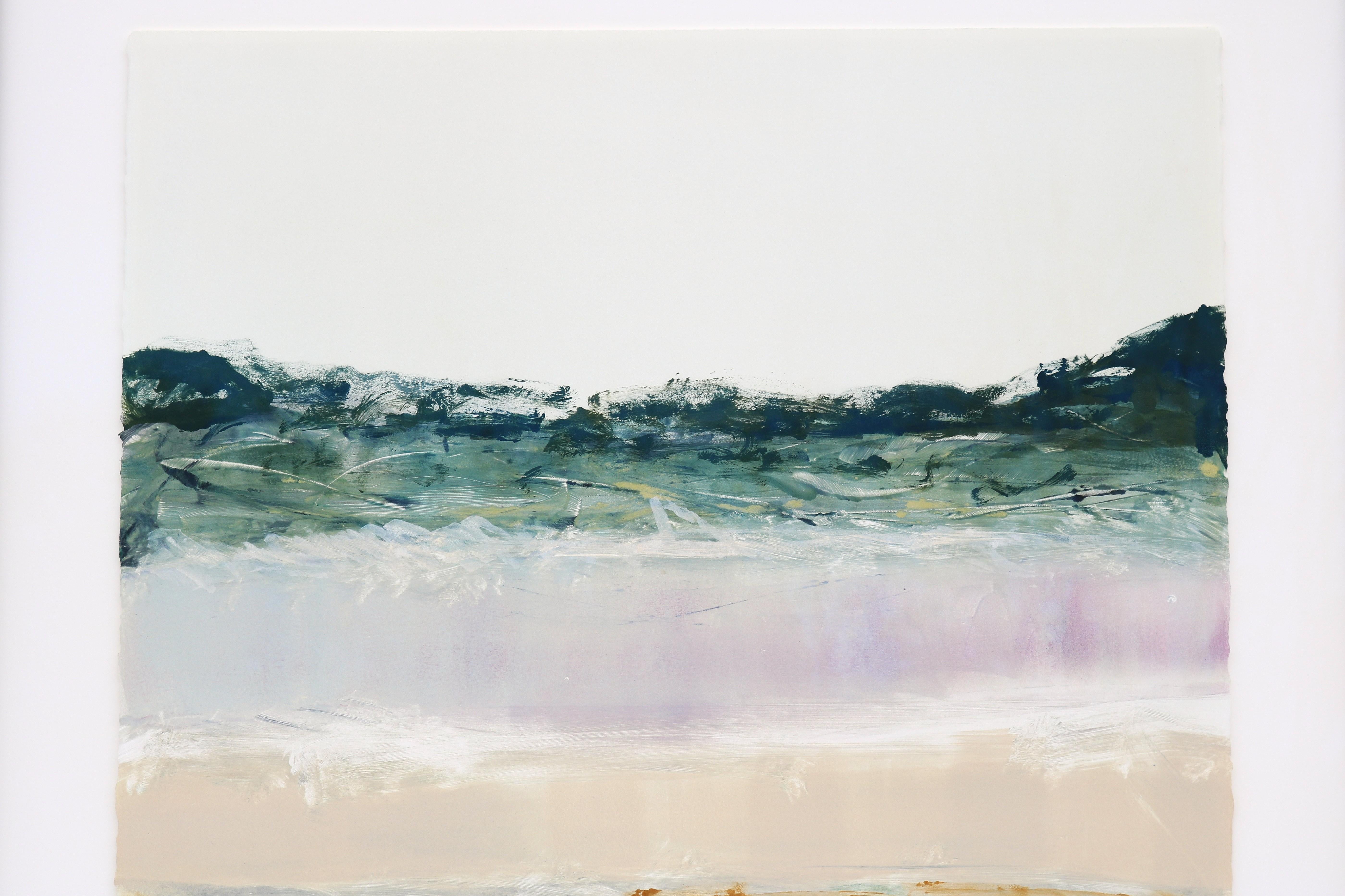 Claudia Mengel Pintura acrílica original Paisaje abstracto Única en su género en venta 2