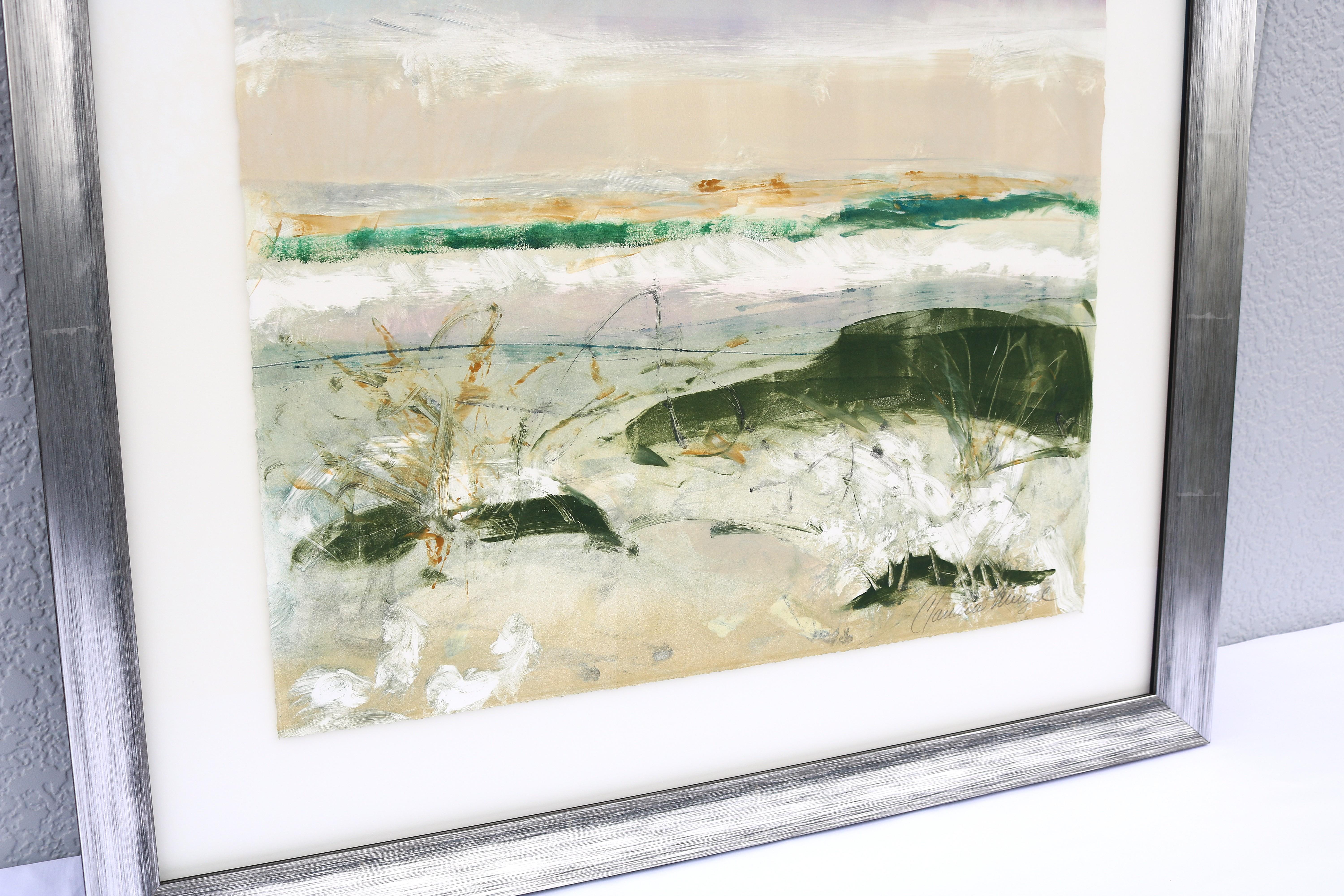 Claudia Mengel Pintura acrílica original Paisaje abstracto Única en su género en venta 4