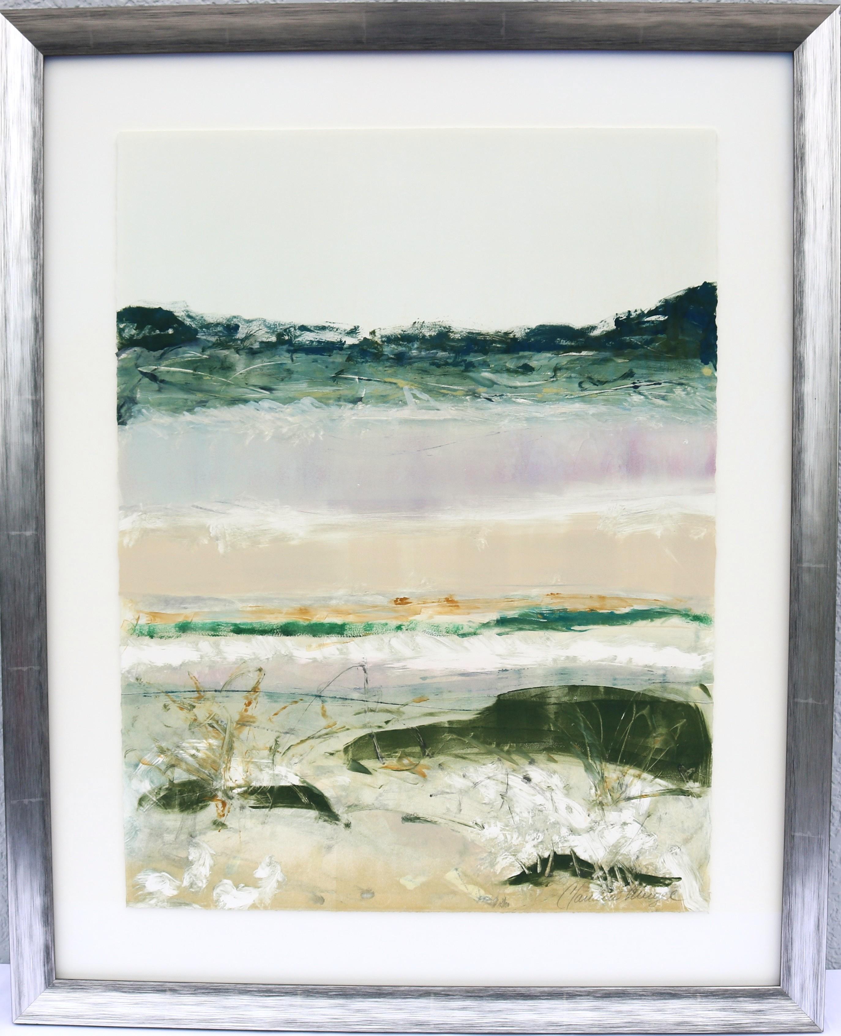 Claudia Mengel Pintura acrílica original Paisaje abstracto Única en su género Moderno en venta