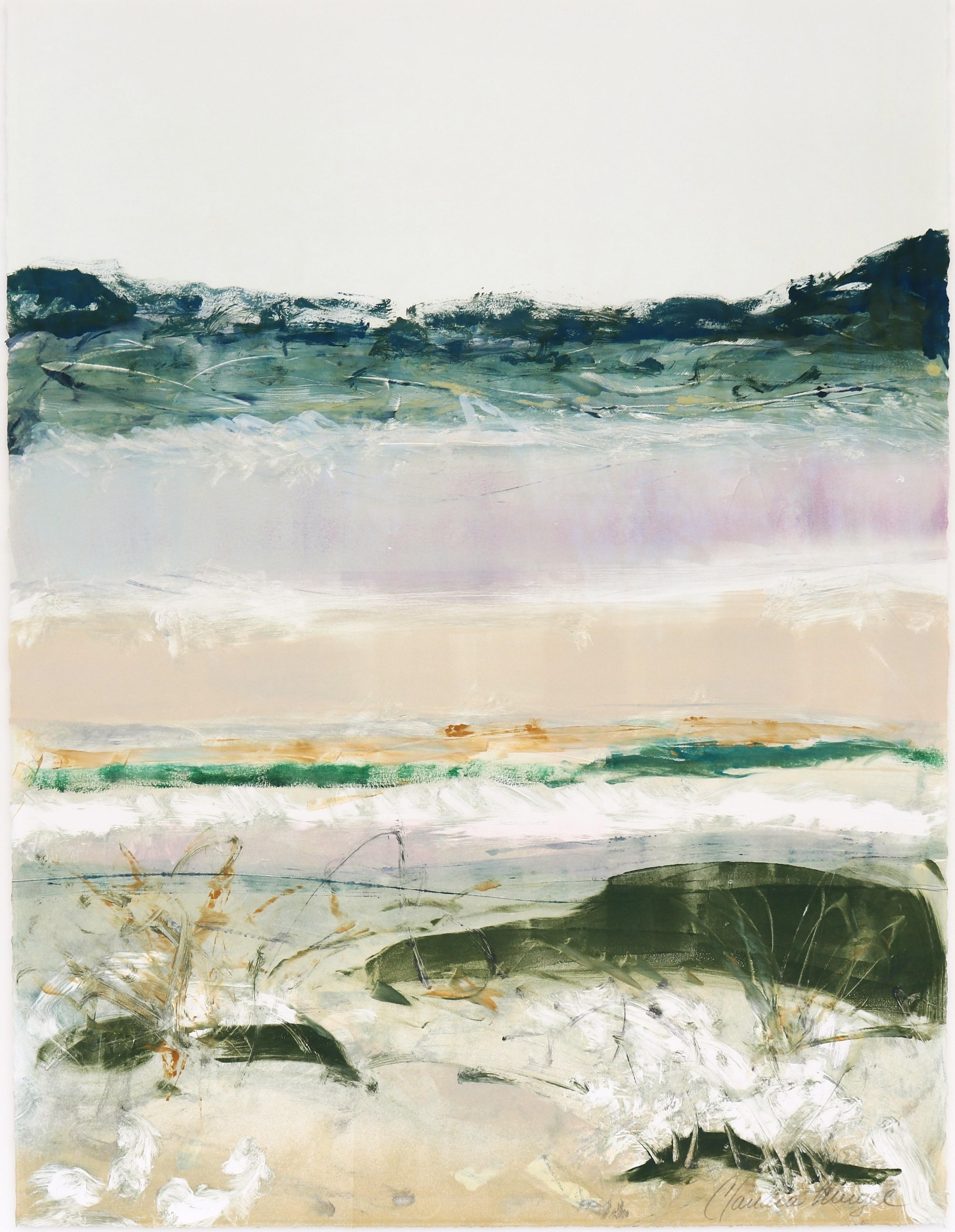 Claudia Mengel Pintura acrílica original Paisaje abstracto Única en su género Estadounidense en venta