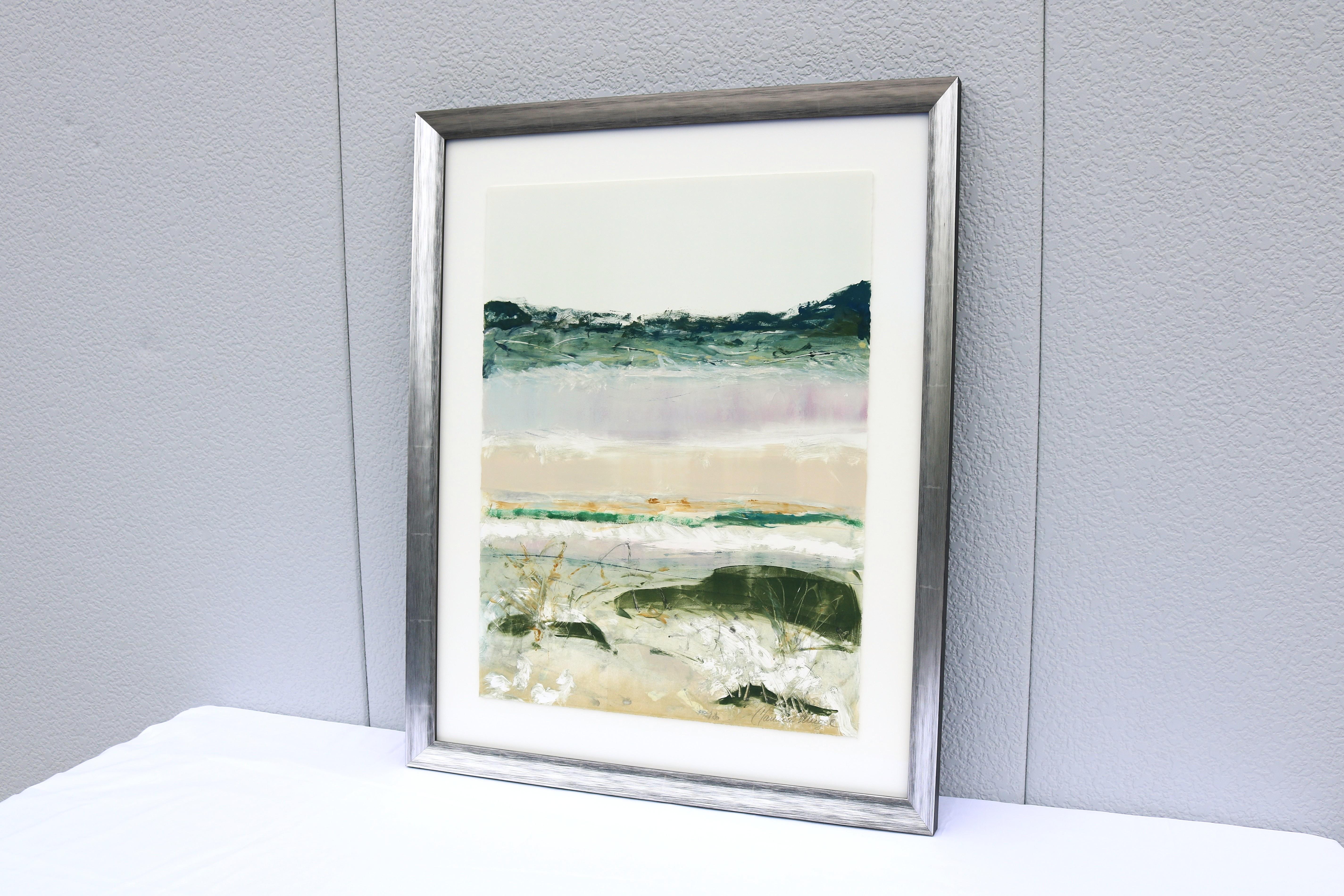 Claudia Mengel Pintura acrílica original Paisaje abstracto Única en su género en Excelente estado para la venta en Secaucus, NJ