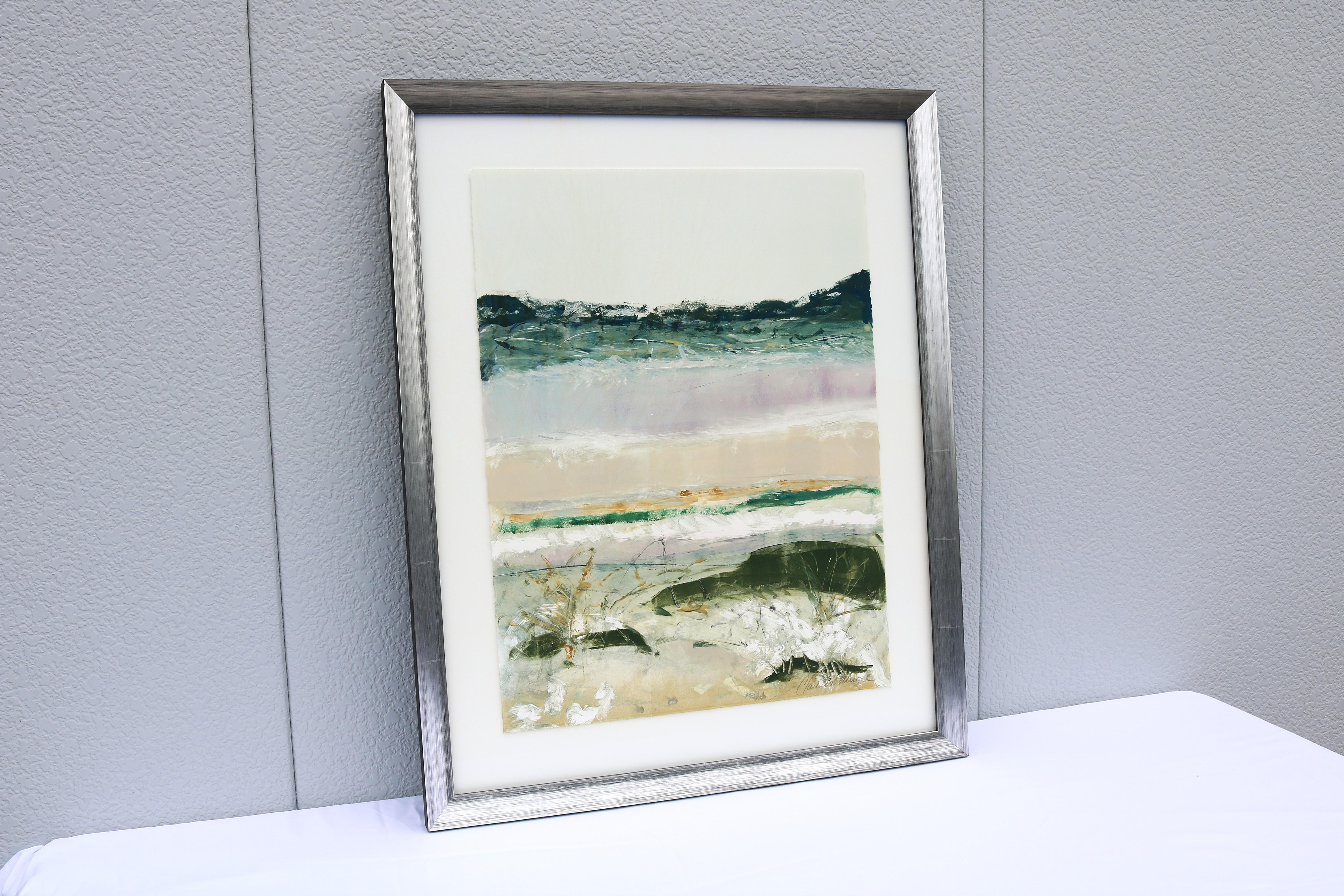 Claudia Mengel Pintura acrílica original Paisaje abstracto Única en su género Acrílico en venta