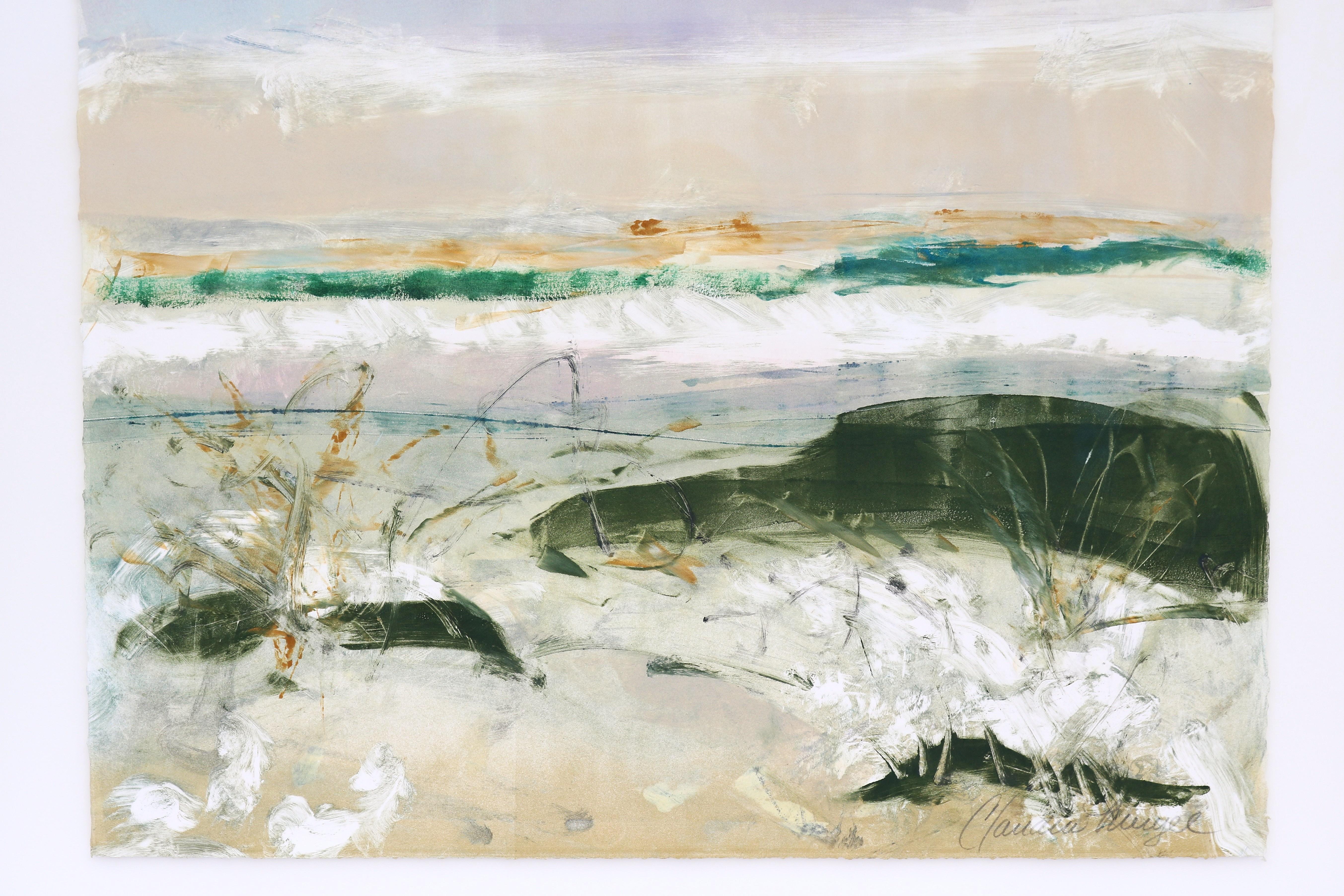 Claudia Mengel Pintura acrílica original Paisaje abstracto Única en su género en venta 1