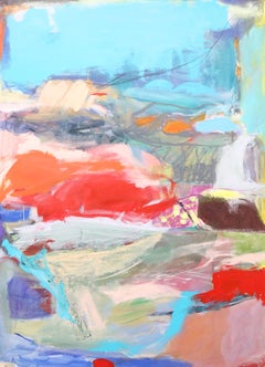 Johnson Vermont XI, Abstract Landscape Painting, Work on Paper, Framed, Signed