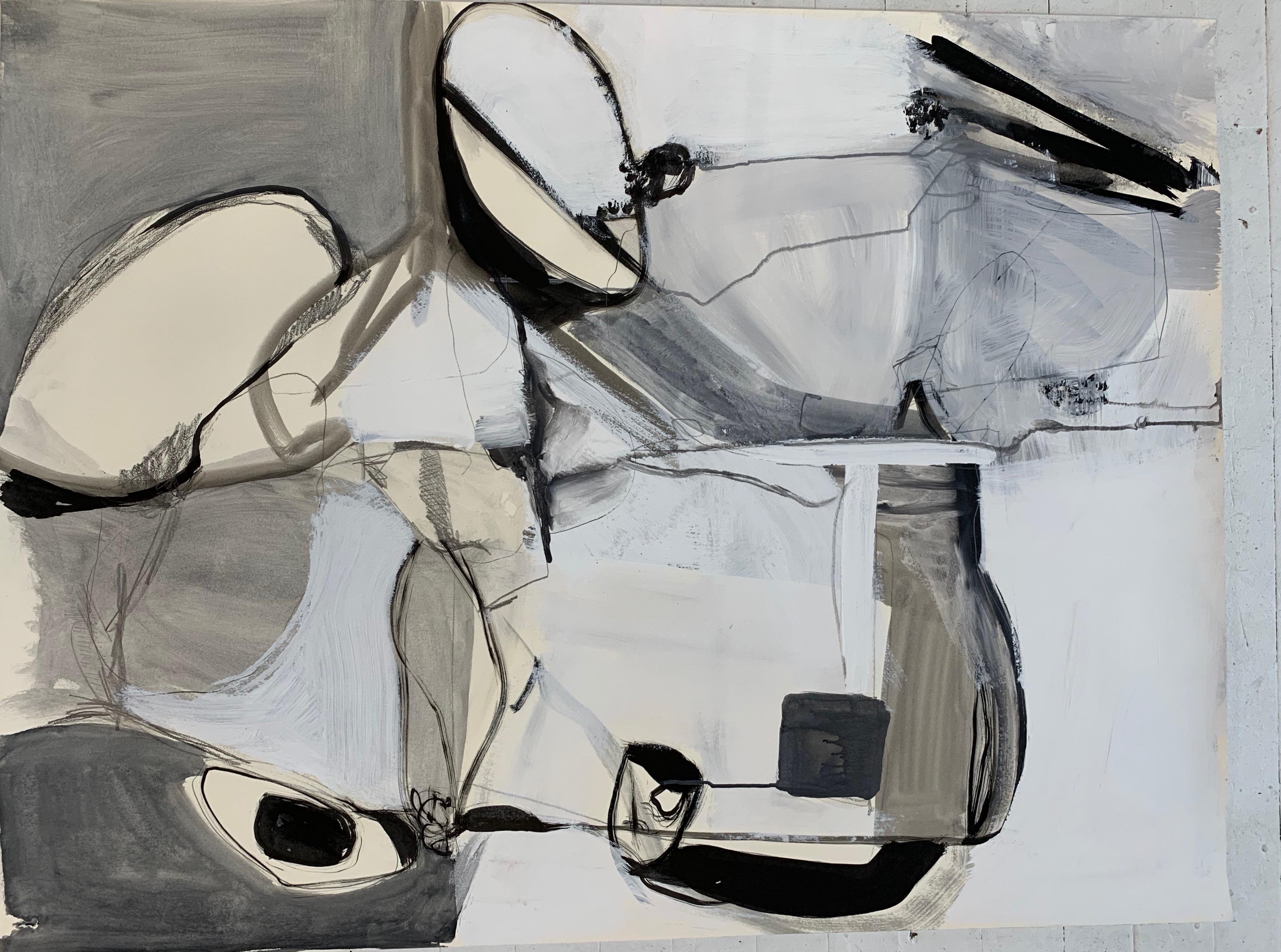Neutral Conversation, 2018, Works on Paper, Signed  - Painting by Claudia Mengel