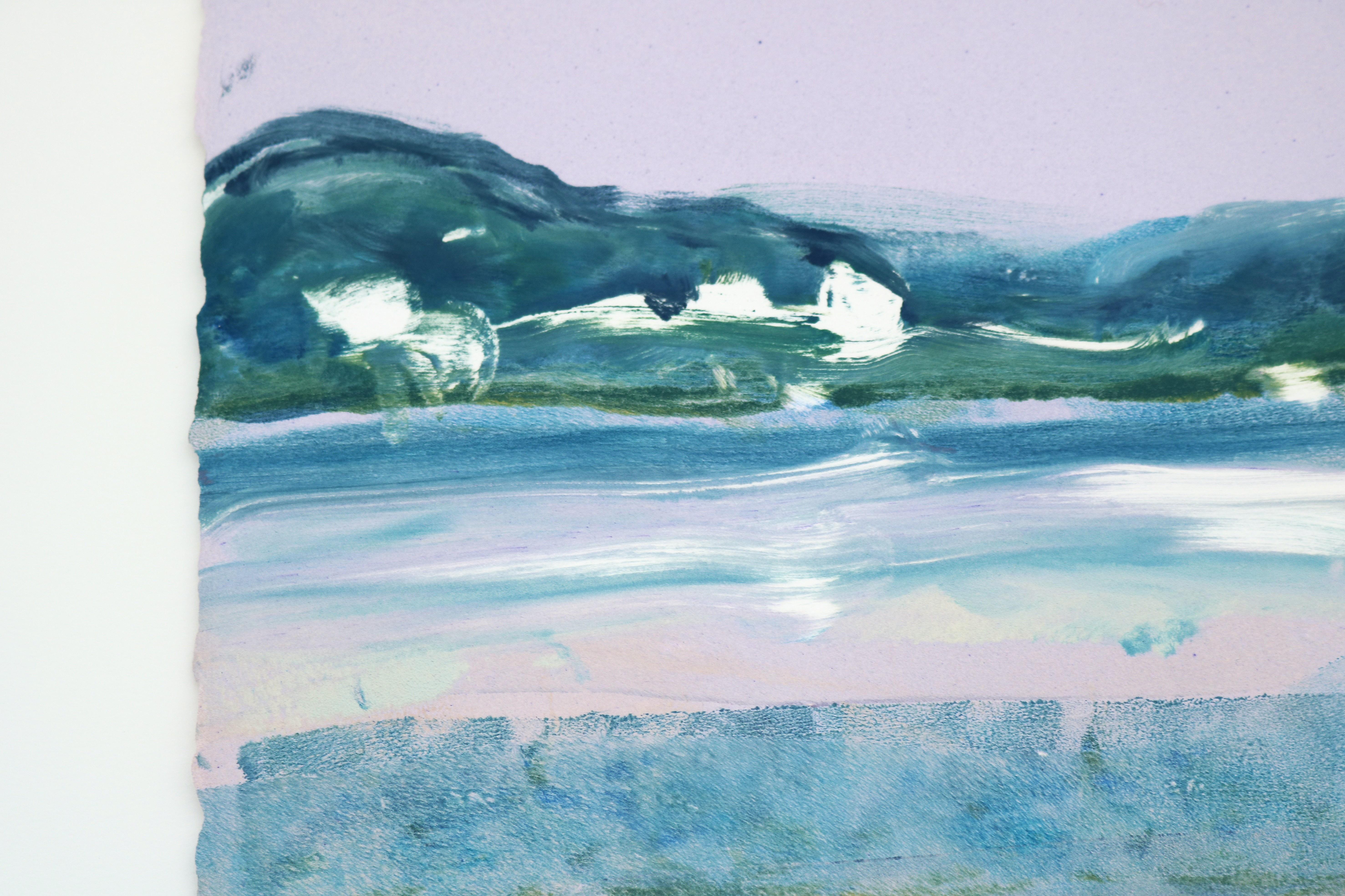 Claudia Mengel Díptico firmado Paisaje abstracto Pintura acrílica Única en su especie en venta 7
