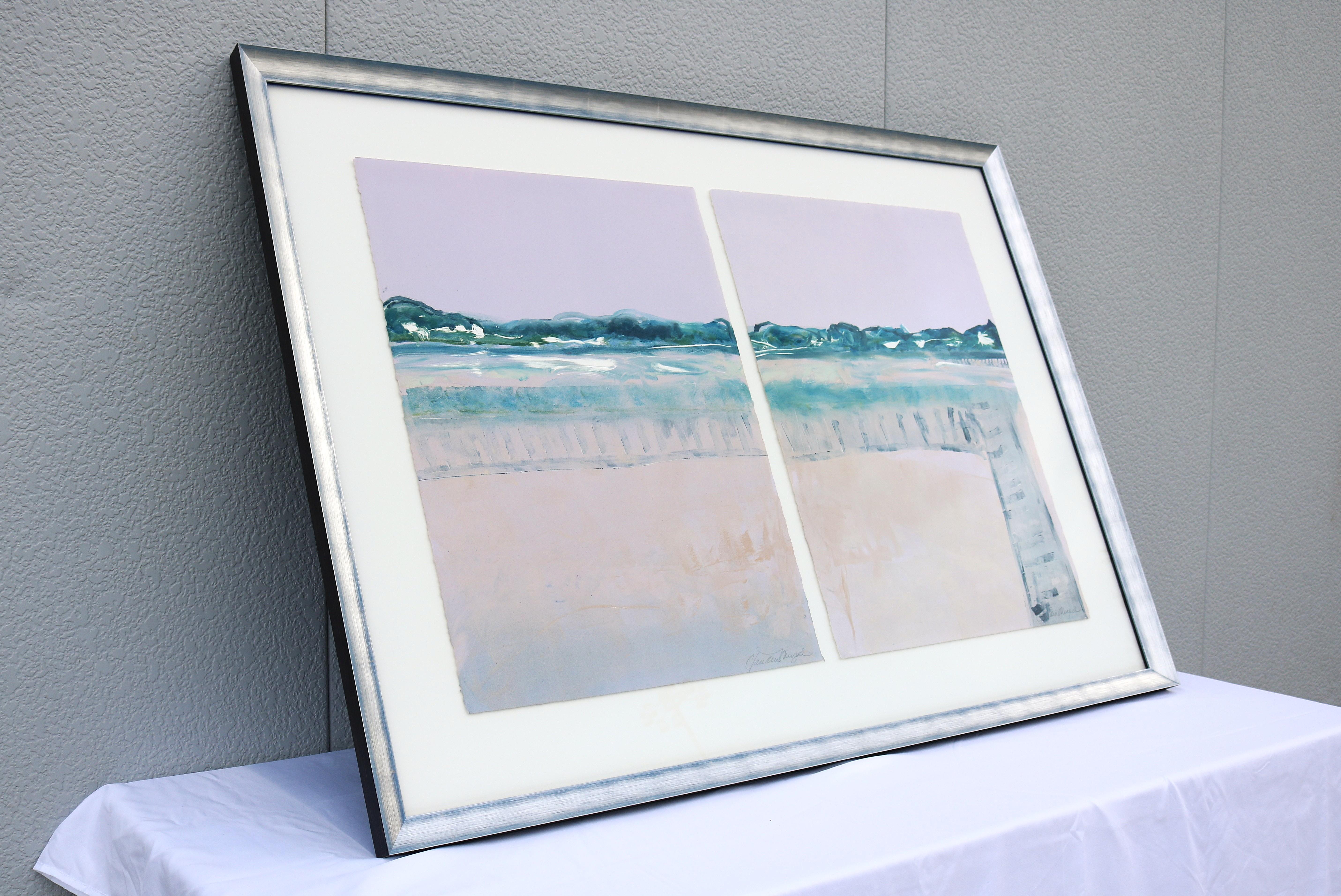 Claudia Mengel Díptico firmado Paisaje abstracto Pintura acrílica Única en su especie Siglo XXI y contemporáneo en venta