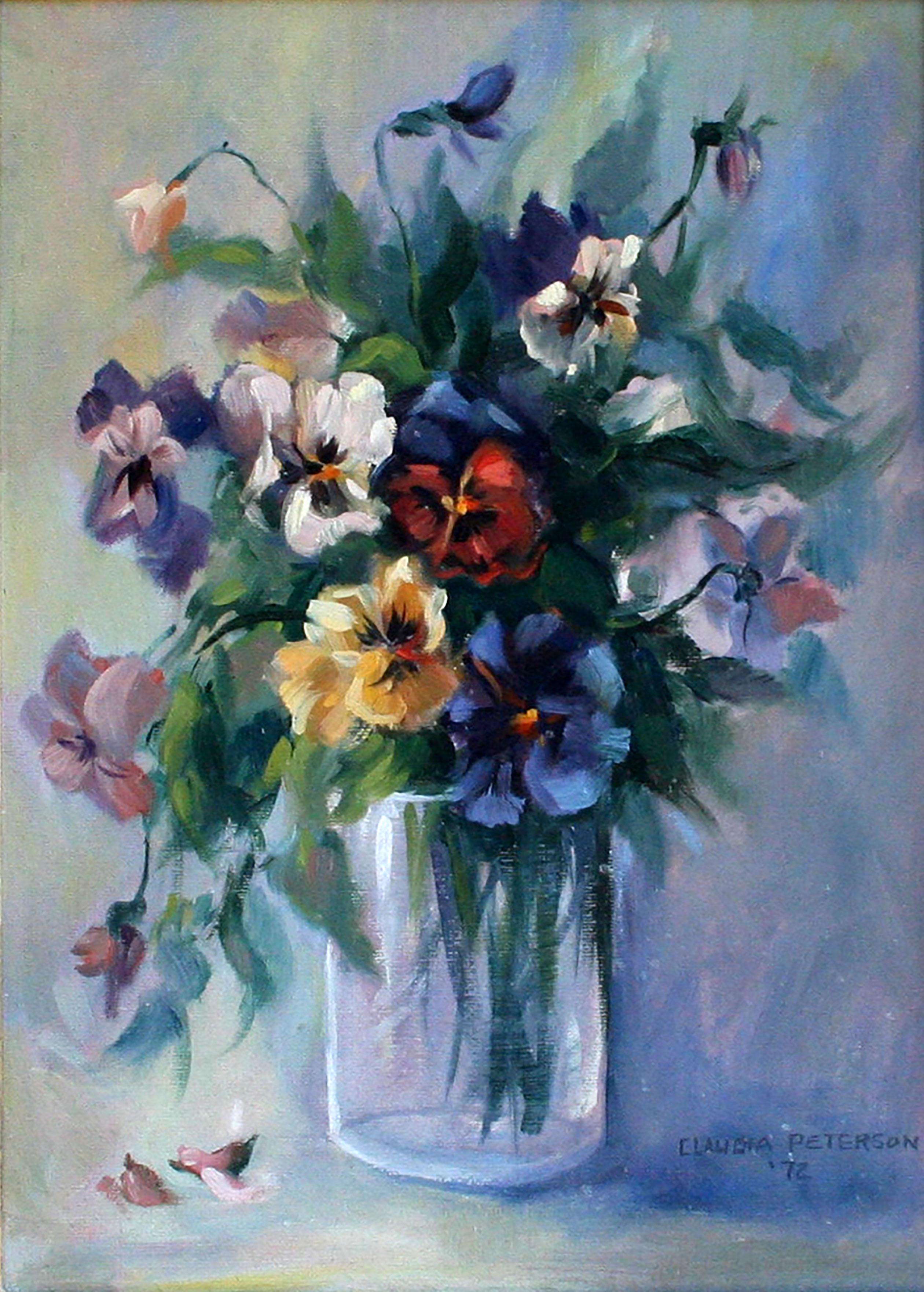 Floral Bouquet Still-Life  - Painting by Claudia Peterson
