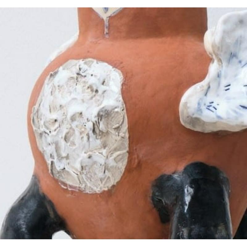 Contemporary Claudia Rankin, Bird with Blue Head Sculpture For Sale