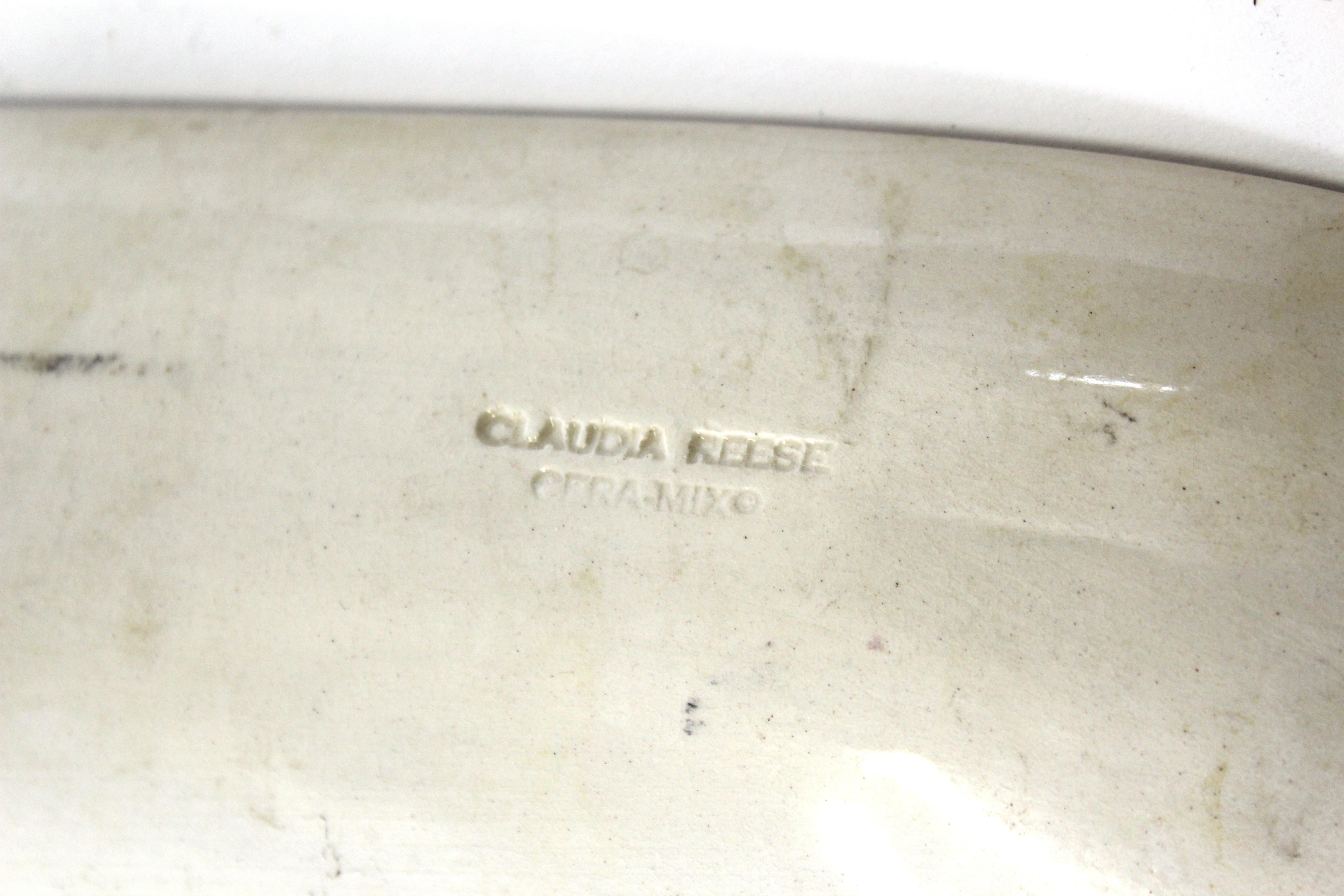 Claudia Reese Postmodern Art Pottery Ceramic Vide-Poche Trays 3