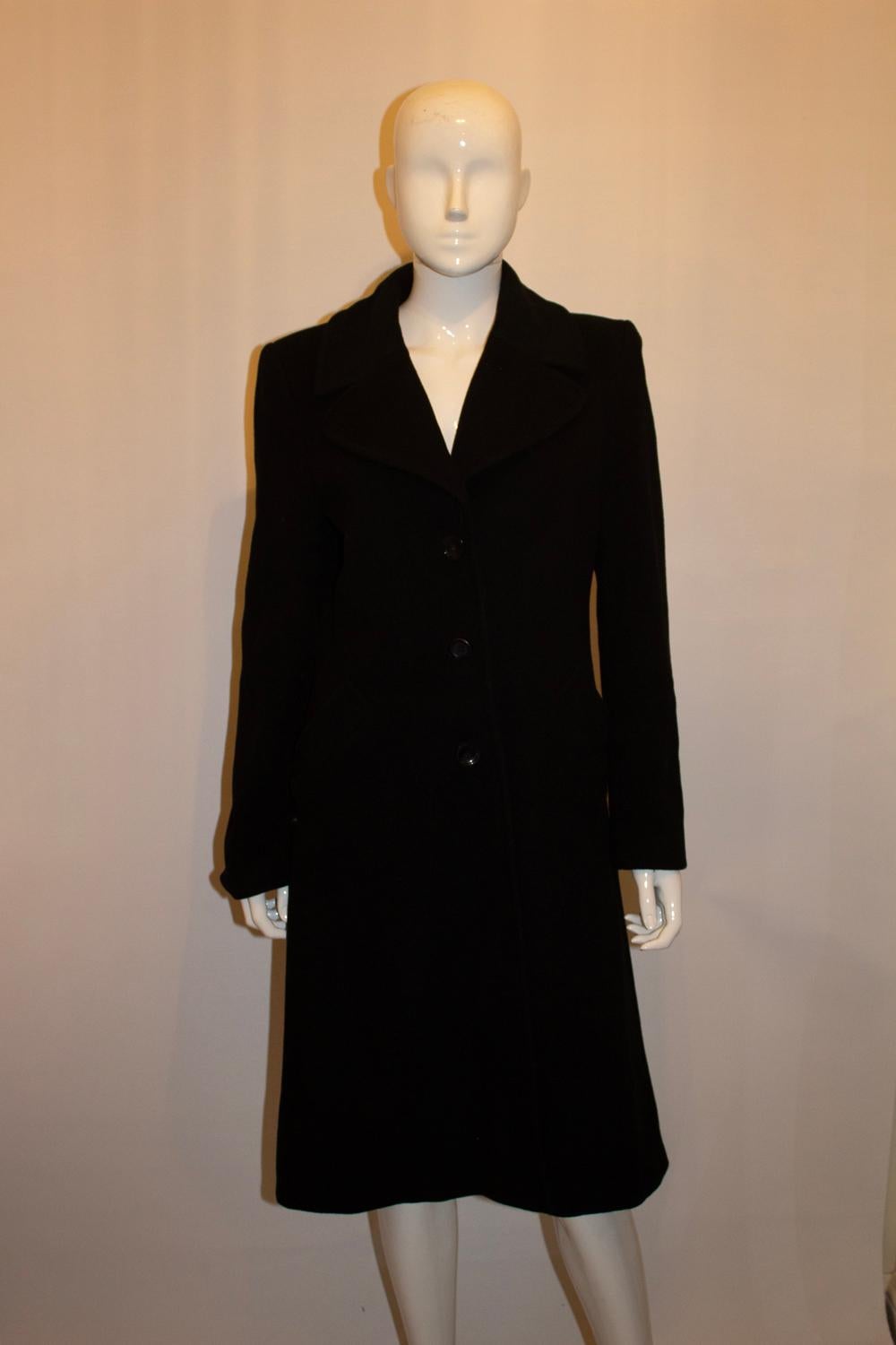 Nero Claudia Srater Cappotto di lana nero in vendita