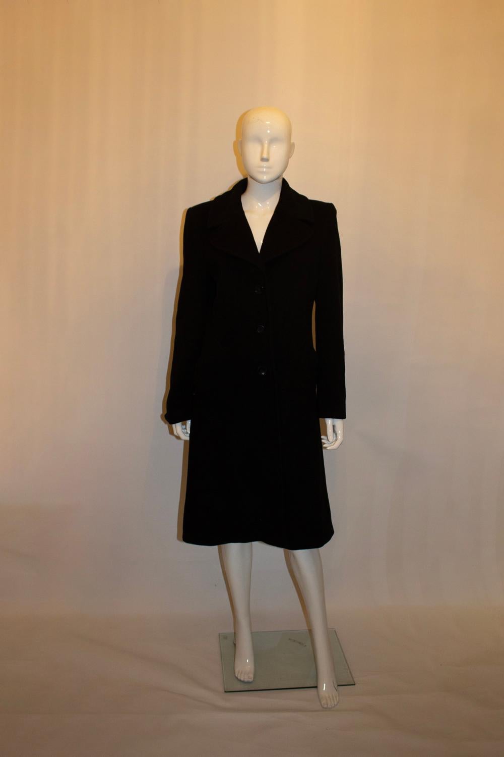 Claudia Srater Cappotto di lana nero In condizioni buone in vendita a London, GB