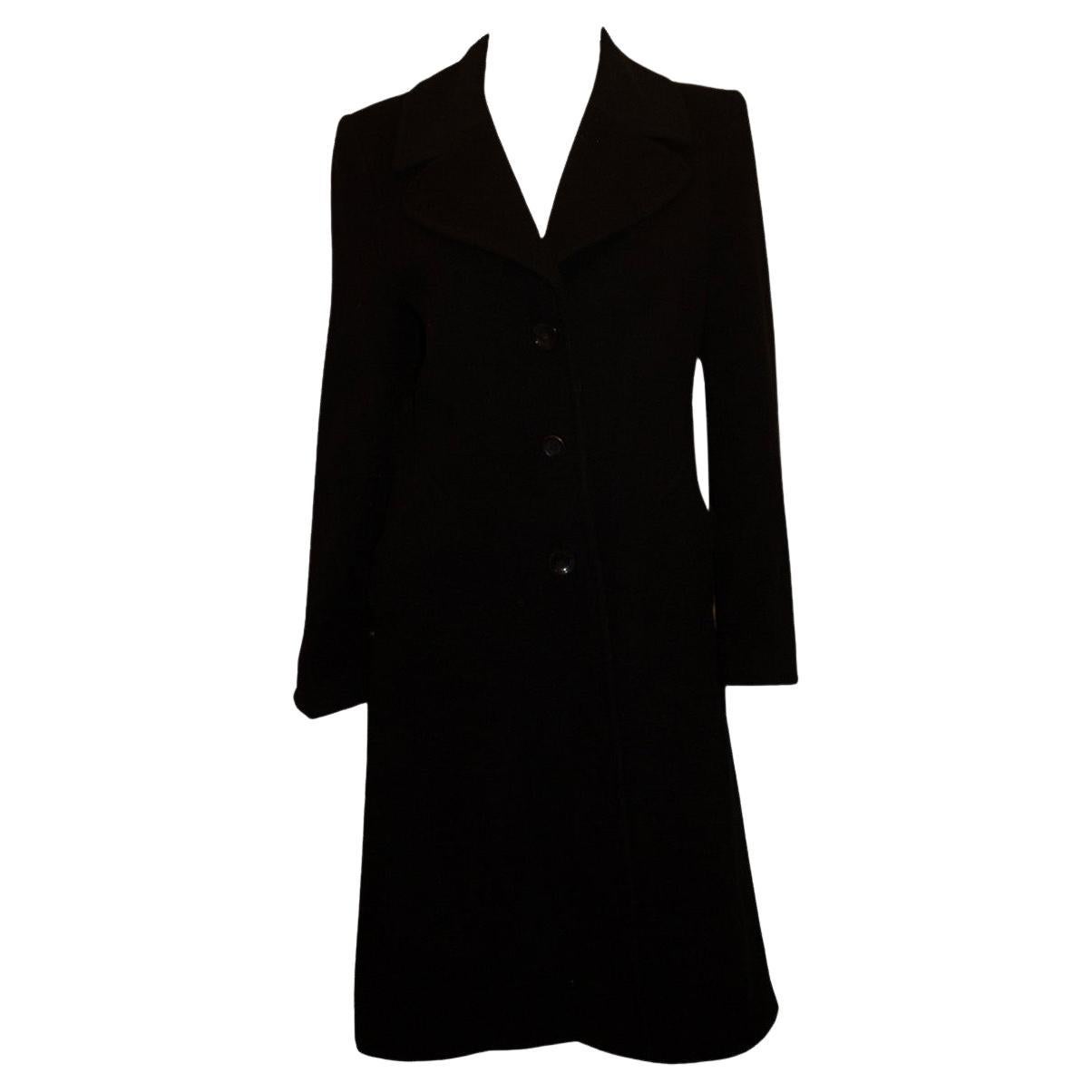 Claudia Srater Cappotto di lana nero in vendita