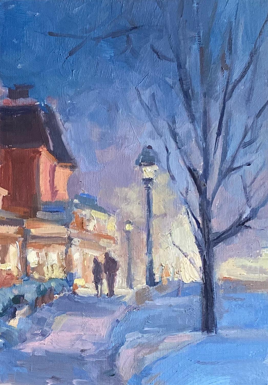 Snow Light, Oil Painting For Sale 1
