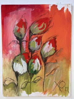 French Contemporary Art by Claudie Baran - Falling in my garden