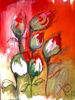 French Contemporary Art by Claudie Baran - Falling in my garden