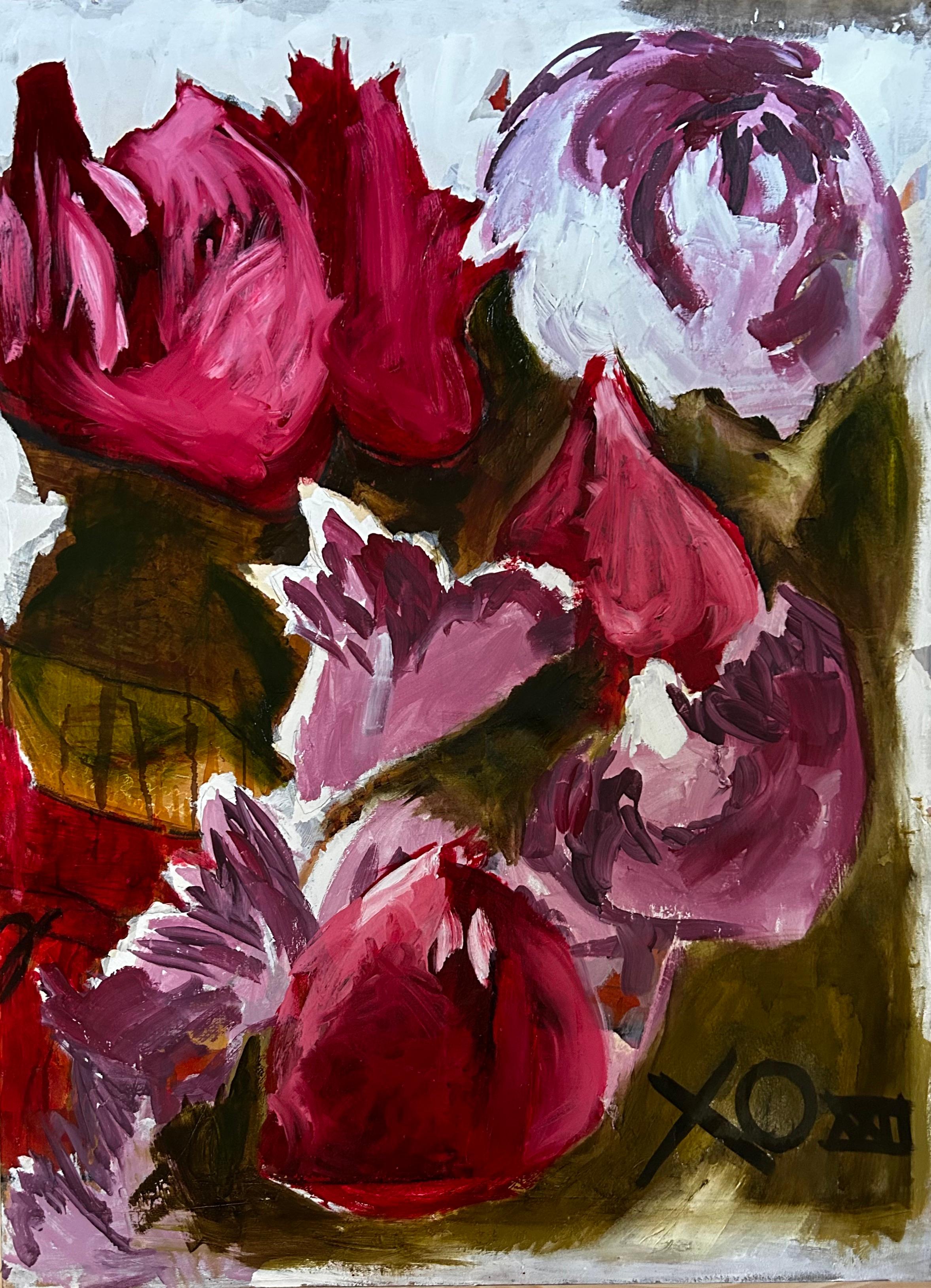 French Contemporary Art by Claudie Baran - Haunting Flowers For Sale 5